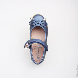 333004-22 Туфли для девочки светло-синий фото №4