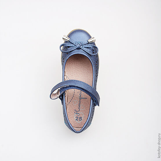 333004-22 Туфли для девочки светло-синий фото №4