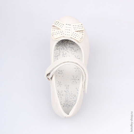 333008-21 Туфли для девочки белый фото №4
