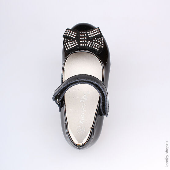 333008-22 Туфли для девочки черный фото №4