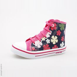 341007-11 Кеды для девочки син-цве