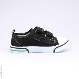 341009-11 Кеды для мальчики чер-зел фото №2