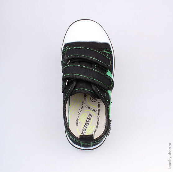 341009-11 Кеды для мальчики чер-зел фото №4