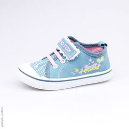 341011-11 Кеды для девочки светло-синий