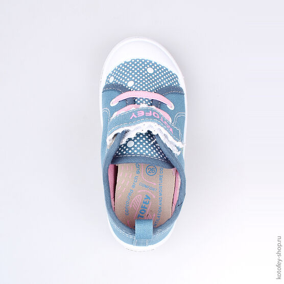 341011-11 Кеды для девочки светло-синий фото №4
