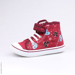 341020-12 Кеды для девочки бордовый