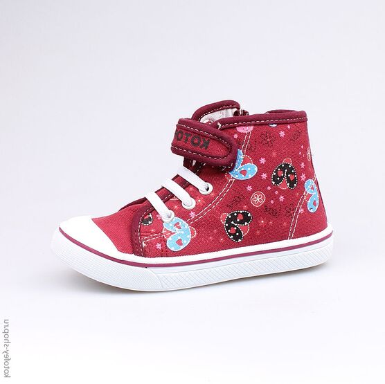 341020-12 Кеды для девочки бордовый