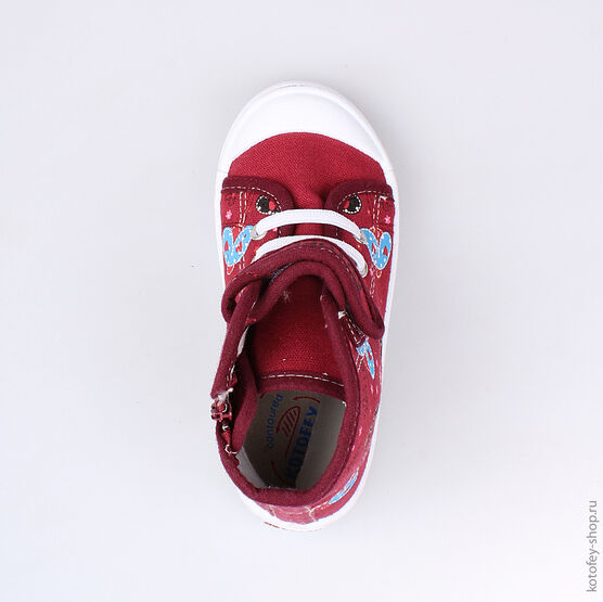 341020-12 Кеды для девочки бордовый фото №4