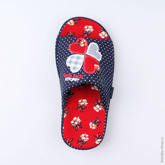 531030-12 Тапочки для девочки син-кра фото №4