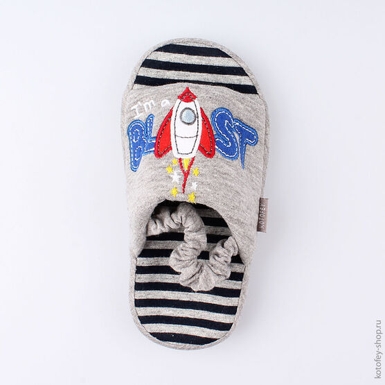 331024-12 Тапочки для мальчики серый фото №4