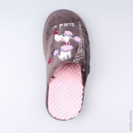 531070-11 Тапочки для девочки серый фото №4