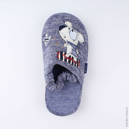 331101-11 Тапочки для мальчики голубой фото №4