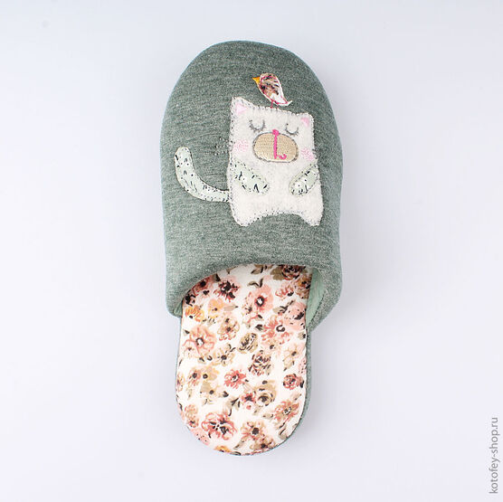531065-12 Тапочки для девочки зеленый фото №4