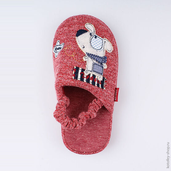 331101-12 Тапочки для мальчики красный фото №4