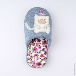 531065-11 Тапочки для девочки голубой фото №4