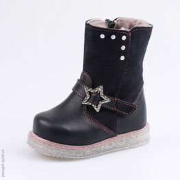 162057-52 Сапожки для девочки светло-синий