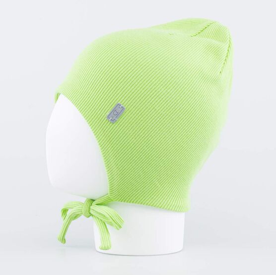 07711644-40 Шапка детская с завязками салатовый для мальчики салатовый фото №2