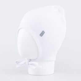 07711647-40 Шапка детская с завязками белый для мальчики белый