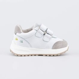 042005-11 Кожаные кроссовки Динозавры для мальчики белый фото №2