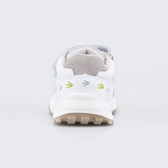 042005-11 Кожаные кроссовки Динозавры для мальчики белый фото №5