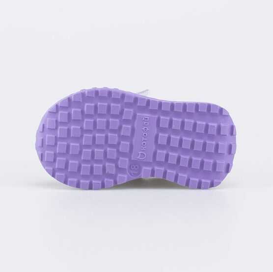 042005-12 Кожаные кроссовки Смайл для девочки белый + сиреневый фото №3