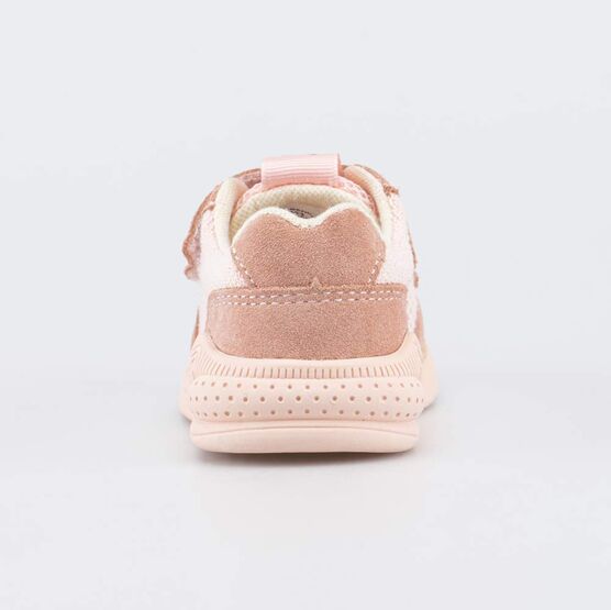 044011-11 Детские текстильные кроссовки на липучках для девочки розовый фото №5