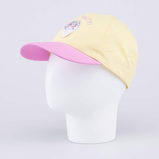 07809088-40 Кепка-бейсболка для девочки Мороженое для девочки желтый,розовый фото №2