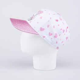 07809089-40 Кепка-бейсболка для девочки Зайка для девочки белый,розовый фото №3