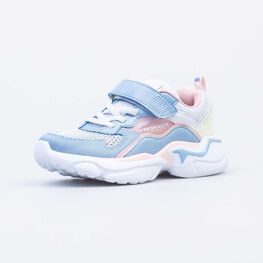 644350-11 Кроссовки с прозрачными вставками для девочки бел-гол-роз