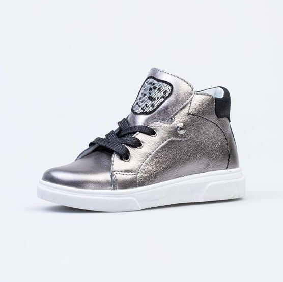 552213-23 Ботинки для девочки серебрист.