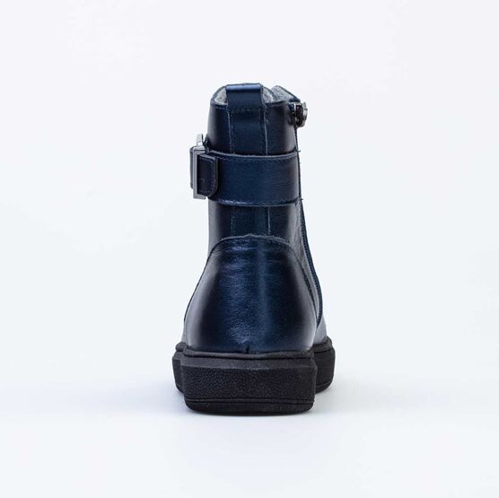 552219-33 Кожаные утепленные ботинки для девочки для девочки светло-синий фото №5