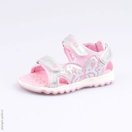 324013-11 Пляжная обувь для девочки срб-роз