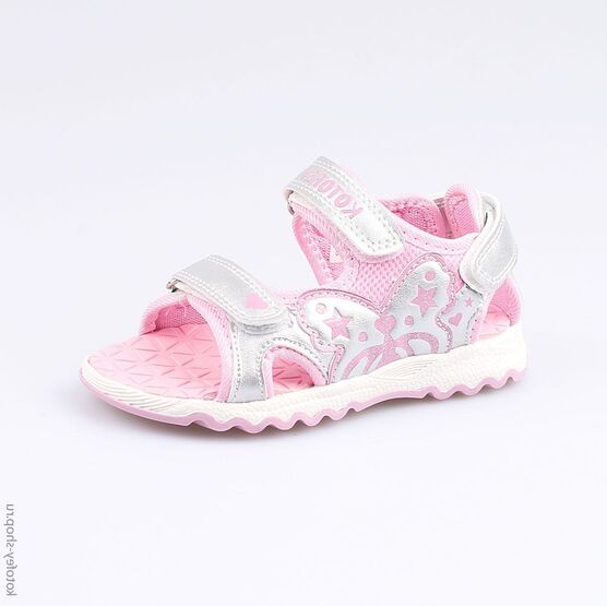 324013-11 Пляжная обувь для девочки срб-роз