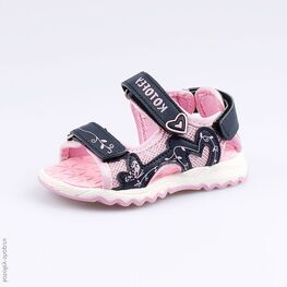 124000-12 Пляжная обувь для девочки син-роз