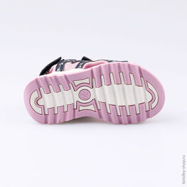 124000-12 Пляжная обувь для девочки син-роз фото №3