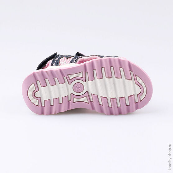 124000-12 Пляжная обувь для девочки син-роз фото №3