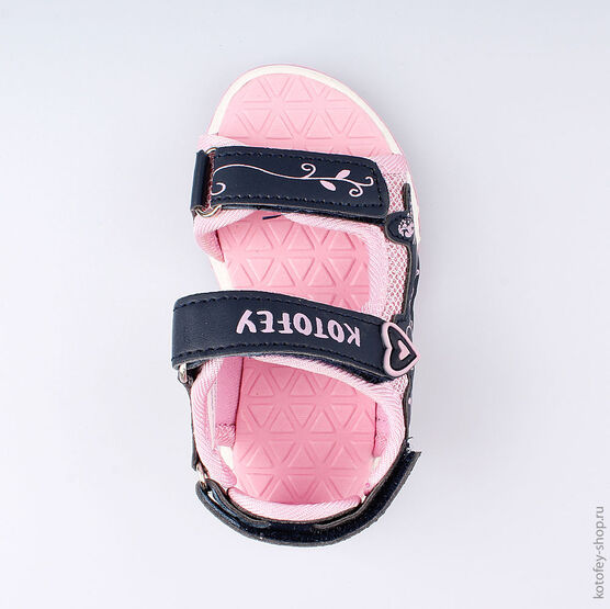 124000-12 Пляжная обувь для девочки син-роз фото №4