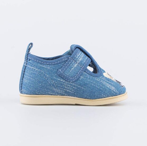 231215-11 Текстильные туфли для мальчика для мальчики голубой фото №2