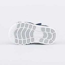 022139-21 Кожаные сандалии Первые шаги для мальчики синий фото №3