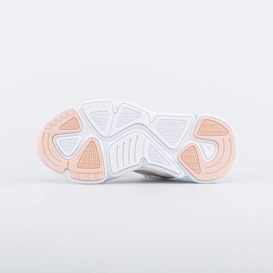 744199-11 Кроссовки со вставками из натуральной кожи на шнурках для девочки бел-беж фото №3