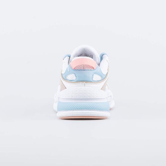 744199-11 Кроссовки со вставками из натуральной кожи на шнурках для девочки бел-беж фото №5