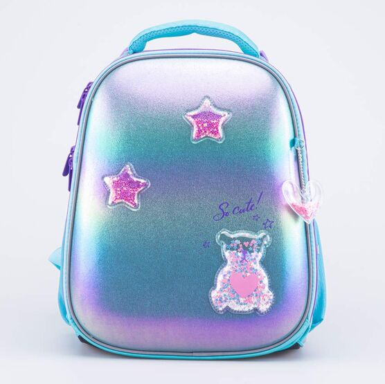 02804316-40 Рюкзак школьный голубой для девочки голубой