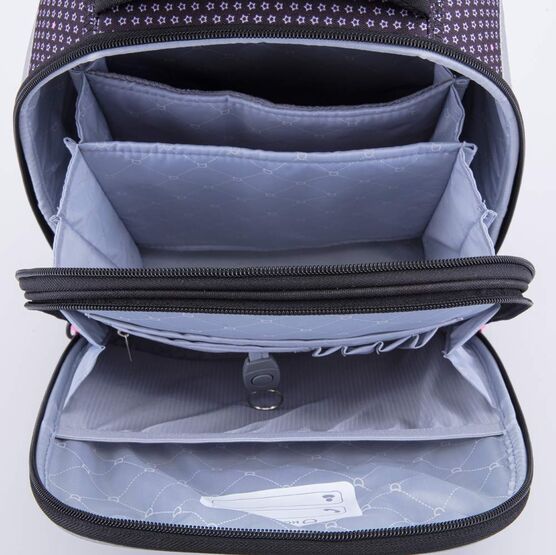 02804325-40 Школьный набор Формованный рюкзак, Мешок для сменной обуви, Пенал, чер-срб для девочки чер-срб фото №2