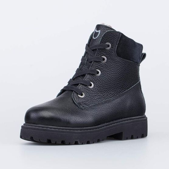752207-54 Зимние ботинки подростковые для мальчики черный