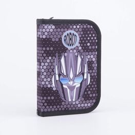 06705021-40 Пенал-книжка школьный для мальчики черный + голубой