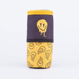 06705028-40 Пенал-стаканчик школьный Смайл для мальчики черный + горчичный