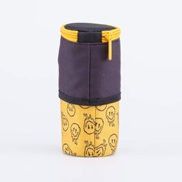 06705028-40 Пенал-стаканчик школьный Смайл для мальчики черный + горчичный фото №3