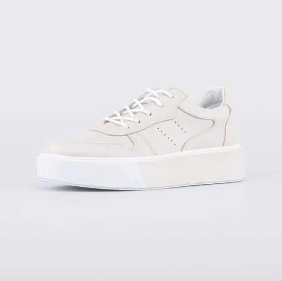 732367-21 Кожаные полуботинки с высокой подошвой для девочки бежевый