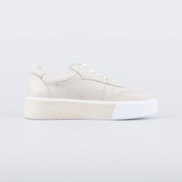 732367-21 Кожаные полуботинки с высокой подошвой для девочки бежевый фото №2