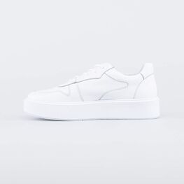 732367-22 Кожаные полуботинки с высокой подошвой для девочки белый фото №2